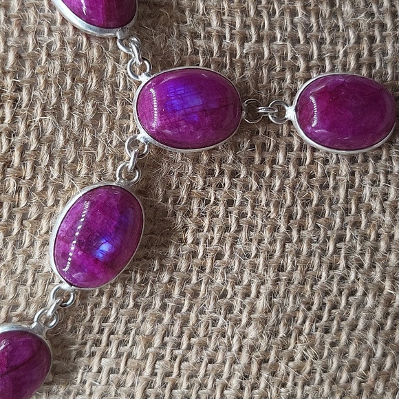 Dark Pink CE Moonstone Necklace - NWOT - Picture 3 of 8